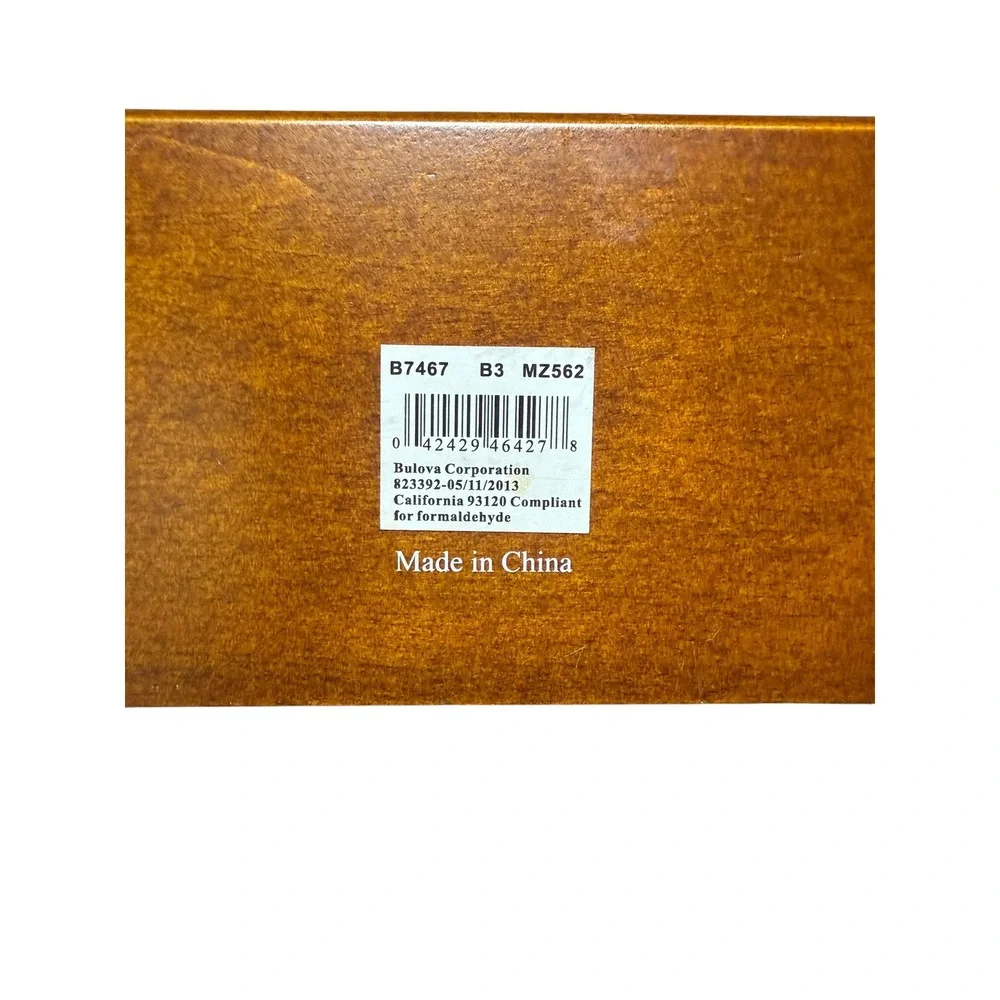 Bulova B7467 Wood Arched Mantel Clock with Pendulum Brown Traditional Desk Clock